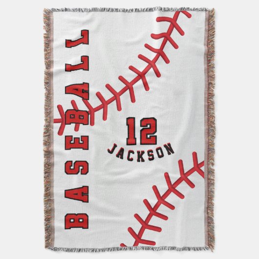 野球のスポーツの球のデザイン スローブランケット (正面縦)