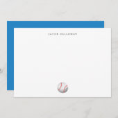 野球のスポーツキッパーソナライズされたズ サンキューカード (正面/裏面)