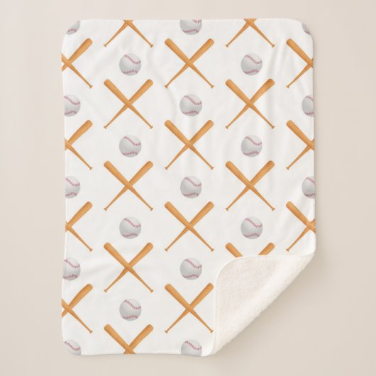 野球のスポーツパターンを練り上げる シェルパブランケット (正面)