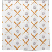 野球のスポーツパターンを練り上げる シャワーカーテン (正面)