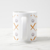 野球のスポーツパターンを練り上げる ジャンボコーヒーマグカップ (裏面)