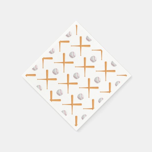 野球のスポーツパターンを練り上げる スタンダードカクテルナプキン (角)