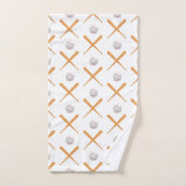 野球のスポーツパターンを練り上げる バスタオルセット (ハンドタオル)