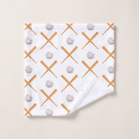 野球のスポーツパターンを練り上げる バスタオルセット (ウォッシュタオル)