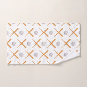 野球のスポーツパターンを練り上げる バスタオルセット (ハンドタオル)