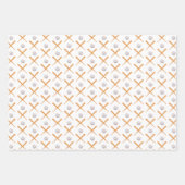 野球のスポーツパターンを練り上げる ラッピングペーパーシート (正面2)