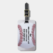 野球のスポーツ ラゲッジタグ (正面縦)