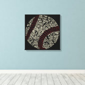 野球のスラングの言葉カリグラム キャンバスプリント (インサイチュ (ウッドフロア))