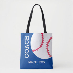 野球のソフトボールのコーチのパーソナライズなスポーツ トートバッグ