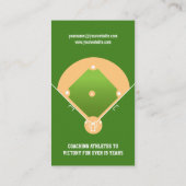 野球のソフトボールのコーチ 名刺 (裏面)