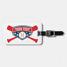 野球のソフトボールの紋章は個人化なります ラゲッジタグ