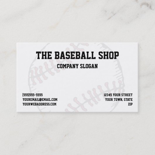 野球のソフトボールはテーマを遊ばします 名刺 (正面)