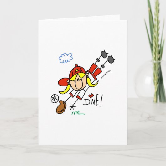 野球のダイビングキャッチカード カード (正面)