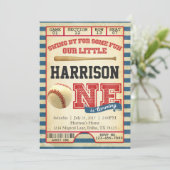 野球のチケットの誕生日のパーティの招待状の招待 招待状 (スタンド正面)