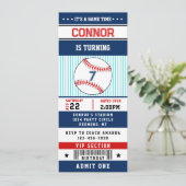 野球のチケット招待状 招待状 (スタンド正面)