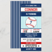 野球のチケット招待状 招待状 (正面/裏面)