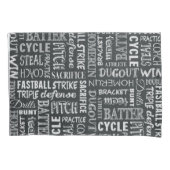 野球のチャックボードの単語 枕カバー (正面)