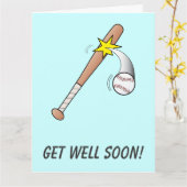 野球のチームメイトがすぐ元気に カード (黄色い花)