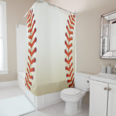 野球のテクスチャステッチされたボールルック シャワーカーテン (インサイチュ)