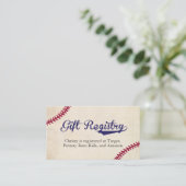 野球のテーマのギフトレジストリ挿入カード エンクロージャーカード (スタンド正面)