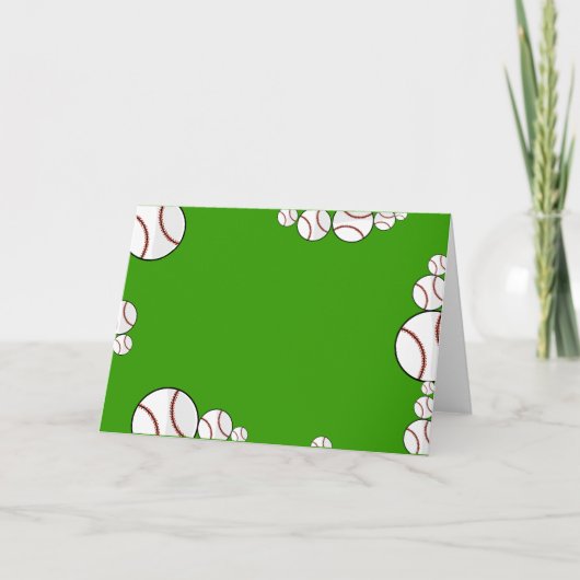 野球のテーマのメッセージカード カード (正面)
