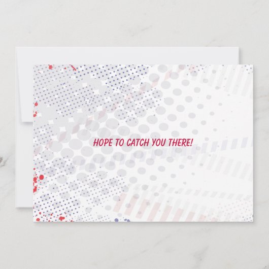 野球のテーマの招待状のハッピーバースデーのパーティー 招待状 (裏面)