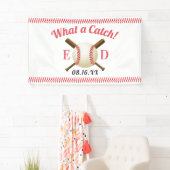 野球のテーマ何捕獲物の結婚式の歓迎 横断幕 (インサイチュ)