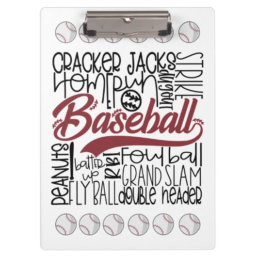 野球のテーマ クリップボード (正面)