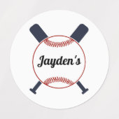 野球のテーマ。 ラベル (デザイン1)