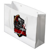 野球のナイト ラージペーパーバッグ (正面アングル)