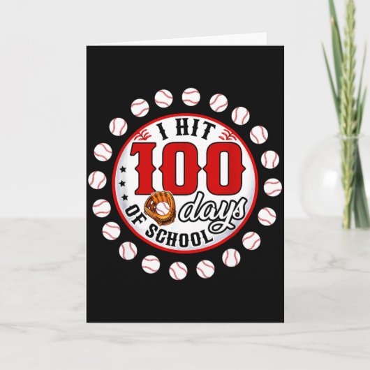 野球のバッター100日間通学野球プレーヤー カード (正面)