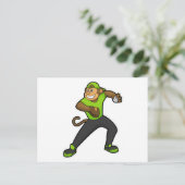 野球のバットを持った猿 ポストカード (スタンド正面)