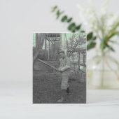 \野球のバット写真 ヴィンテージ父の日 ポストカード (スタンド正面)