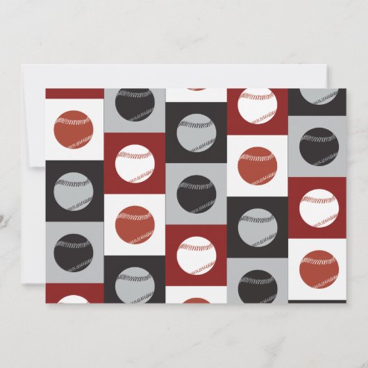 野球のバーの（ユダヤ教の）バル・ミツバーのクールな招待状 招待状 (裏面)