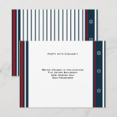 野球のバースデー・パーティー　バル・ミツヴァの受付 招待状 (正面/裏面)