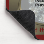 野球のパパのデザインの写真 マウスパッド (コーナー)