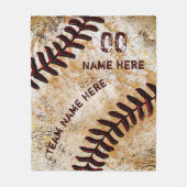 野球のパーソナライズされたシニアナイトギフト、毛布 フリースブランケット (正面)