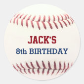 野球のパーソナライズされたシール ラウンドシール (正面)