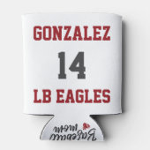 野球のパーソナライズされたママ – GLS 缶クーラー (裏面)