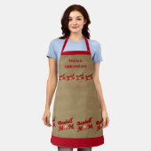 野球のパーソナライズされた母 エプロン (着用した状態)