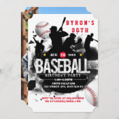 野球のフォトバースデーパーティーの追加 (正面/裏面)