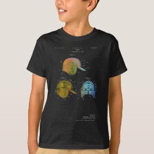 野球のヘルメットのパテント-青年Tシャツのメンズか男の子 Tシャツ