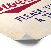 野球のベビーは甘いトリートサインを取って ポスター (角)