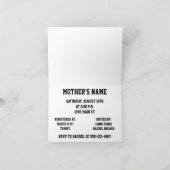 野球のベビーシャワーの招待状 招待状 (内部)