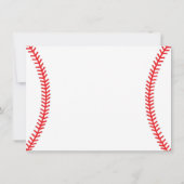 野球のベビーシャワーの招待状 招待状 (裏面)