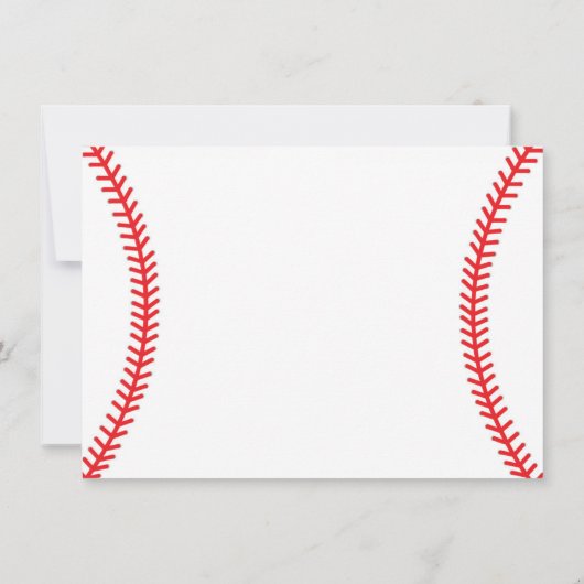 野球のベビーシャワーの招待状 招待状 (裏面)