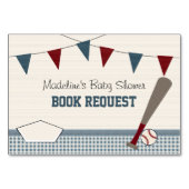 野球のベビーシャワーの本REQEUSTカード テーブルナンバー (裏面)