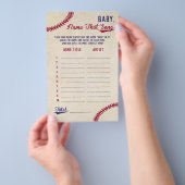 野球のベビー歌ベビーシャワーゲームを推測 チラシ (ハンドル)