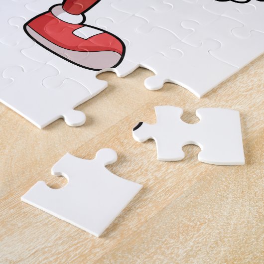 野球のホットドッグこうもり ジグソーパズル (側面)