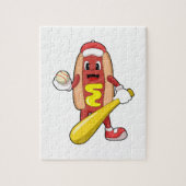 野球のホットドッグこうもり ジグソーパズル (縦)